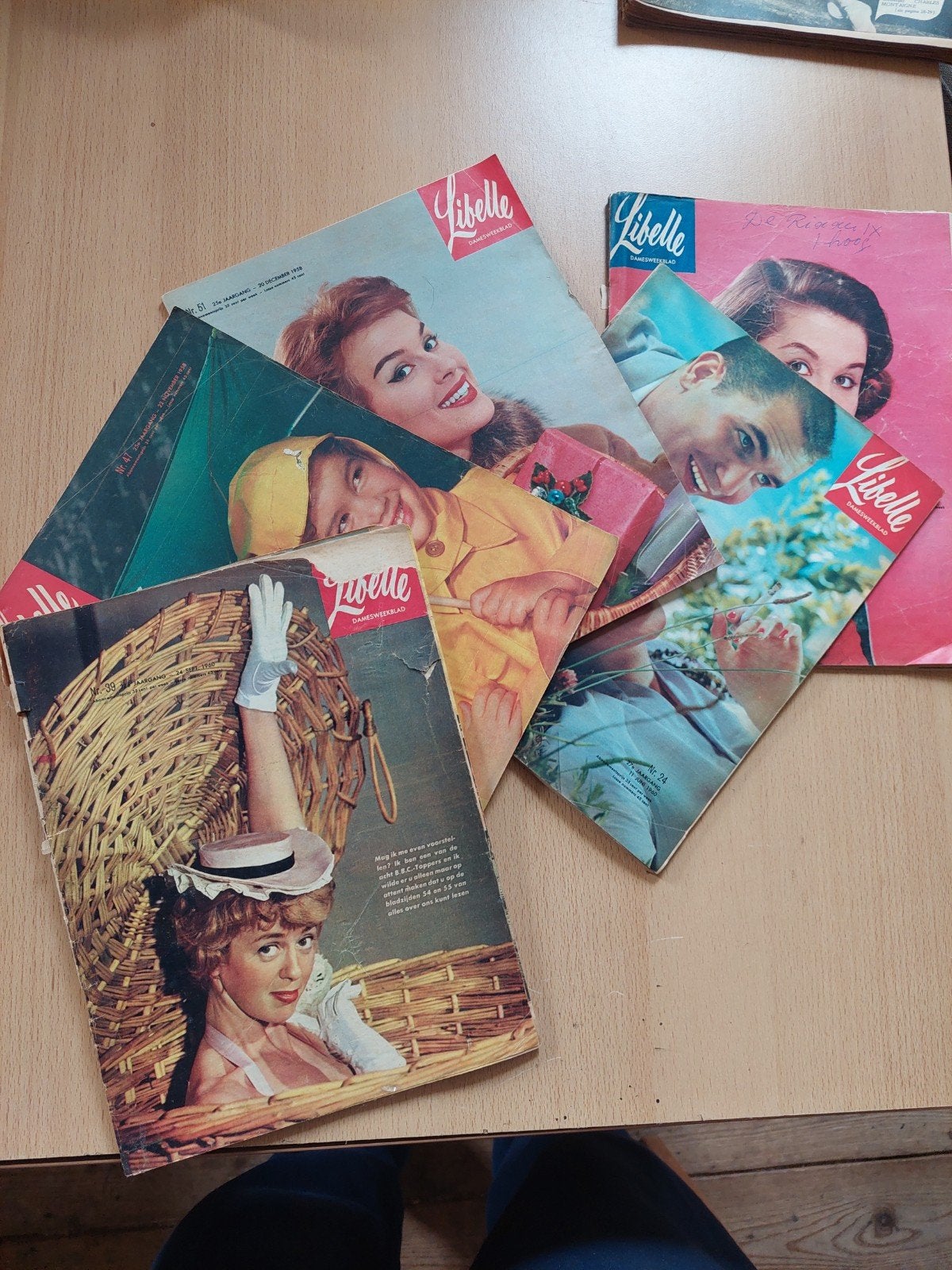 Libelle Damesweekblad - Jaren '50 en '60, Ophalen of Verzenden, Gelezen, Damesbladen