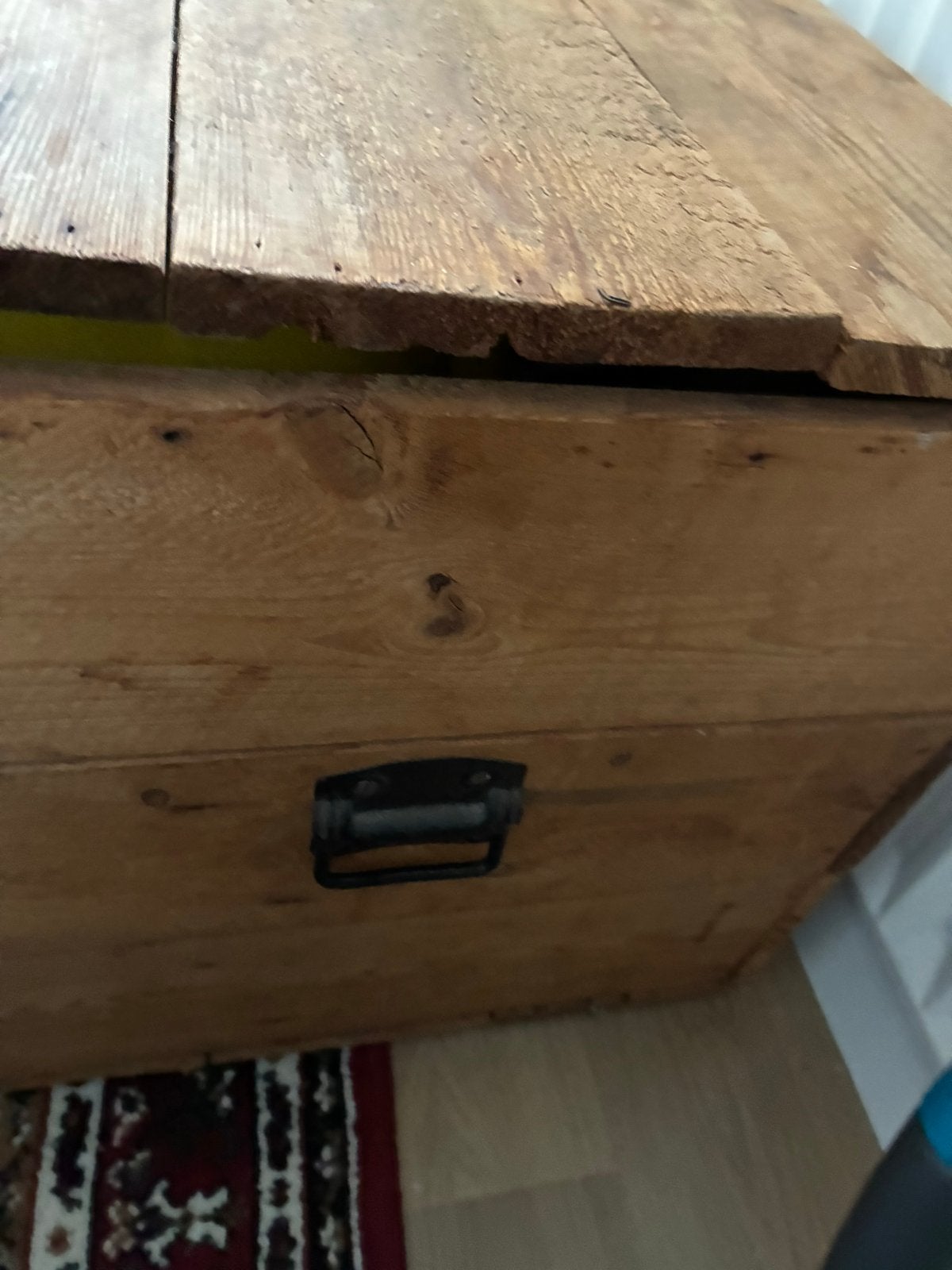 Vintage houten kist - Opbergkist, Ophalen, 50 – 75, Gebruikt, 100 tot 150 cm