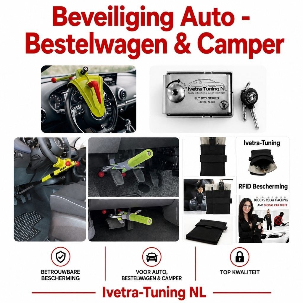 Beveiligingspakket Toyota Aygo | Pedaalslot | Stuurslot | OB, Ophalen of Verzenden, Info@ivetra-tuning.nl | www.ivetra-tuning.nl
