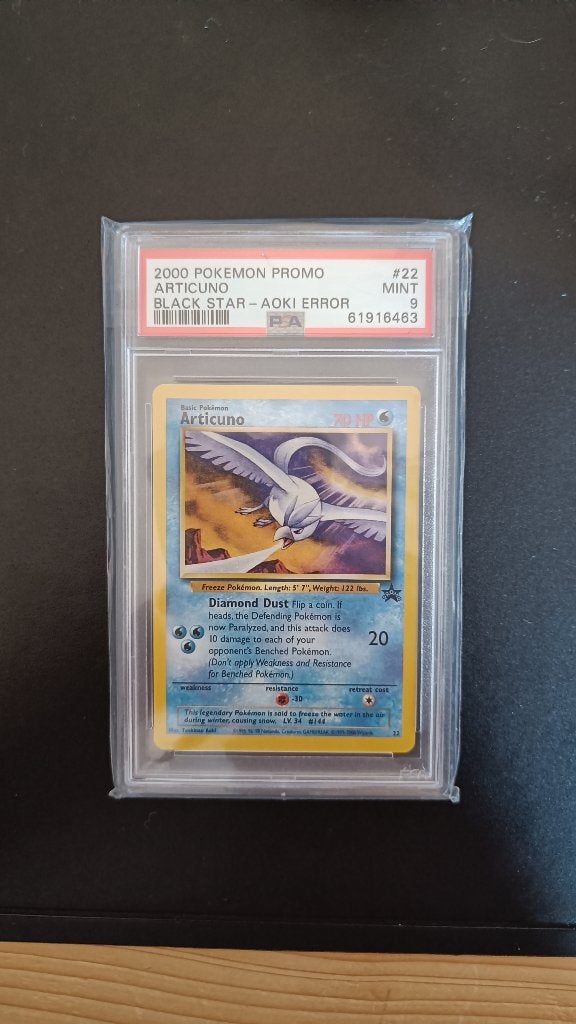 Articuno (WP 22) PSA 9, AOKI ERROR, Verzenden, Zo goed als nieuw, Losse kaart
