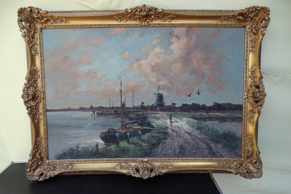 Olie verfschilderij Zaandijk, Ophalen
