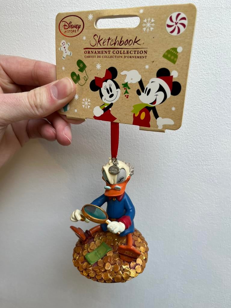 Disney Dagobert zeldzaam ornament Donald Duck, Ophalen of Verzenden, Donald Duck, Zo goed als nieuw, Beeldje of Figuurtje