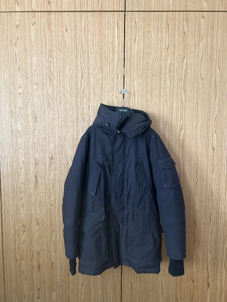 Woolrich winterjas, Ophalen of Verzenden, Grijs, Maat 46 (S) of kleiner, Gedragen