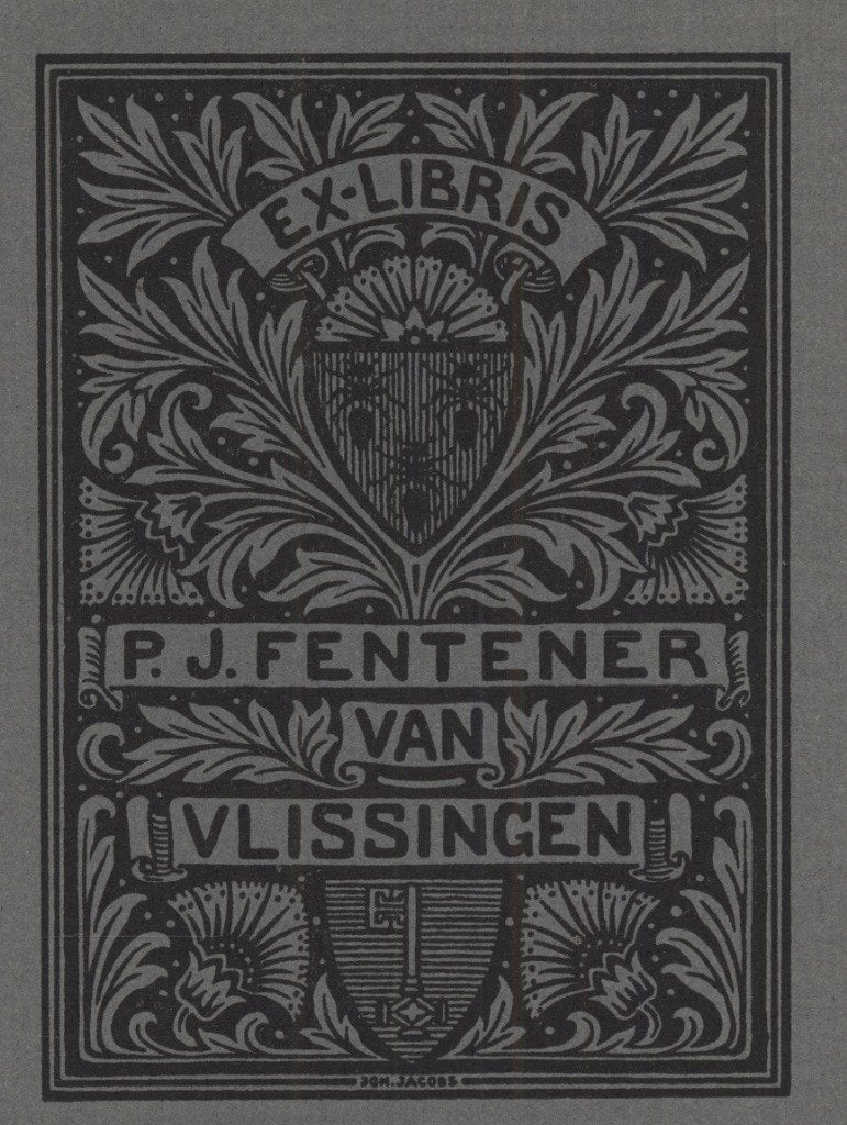 0117 Ex Libris Nederland : Johan Jacobs, 1908, Antiek en Kunst, Verzenden, Ex libris