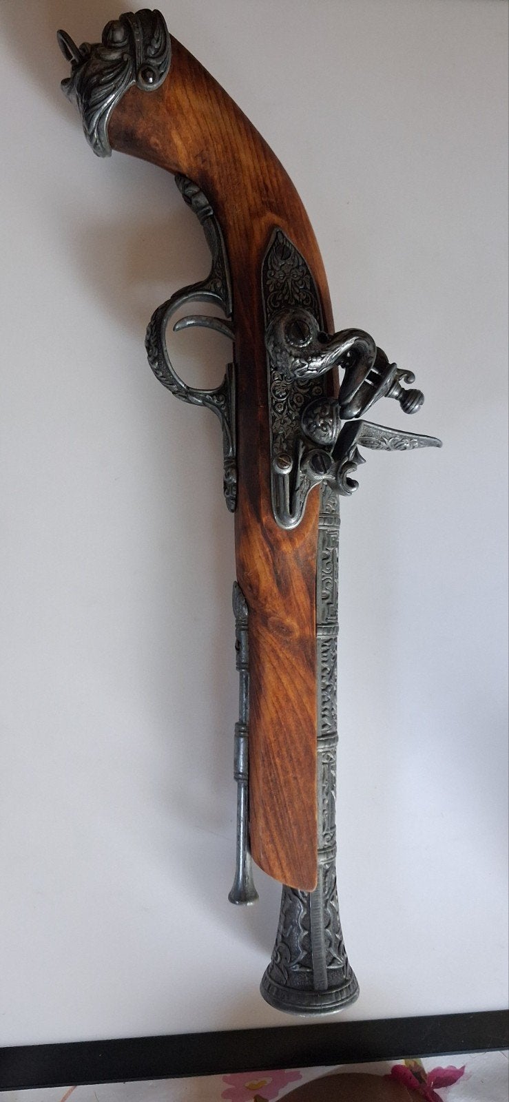 Italiaans ijzer/houten flintlock piraten pistool replica, Ophalen of Verzenden, Zo goed als nieuw, Accessoires