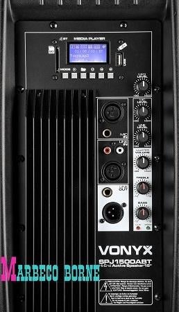 Luidspreker aktief, Speaker, SPJ1500ABT-MP3, USB,SD 15" 800W, Audio, Tv en Foto, Overige merken, Vonyx, Overige typen, Nieuw