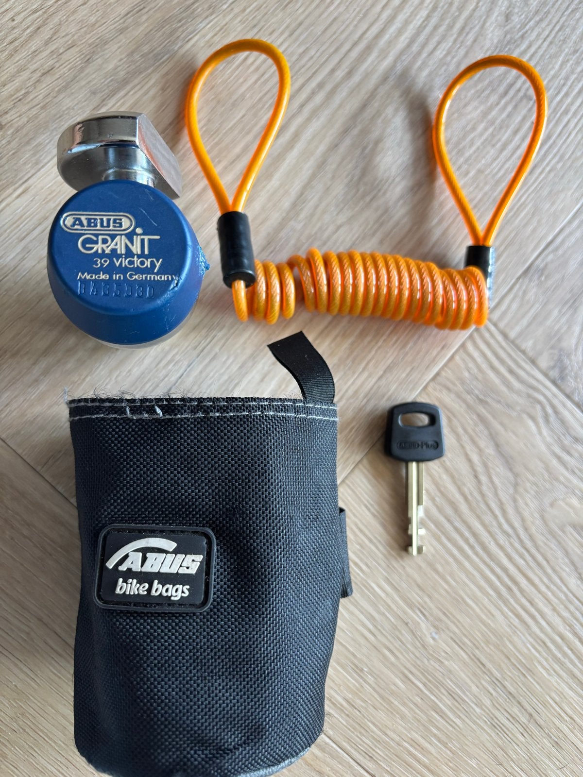 ABUS Granit 39 Victory schijfremslot met tasje, Ophalen of Verzenden, Gebruikt