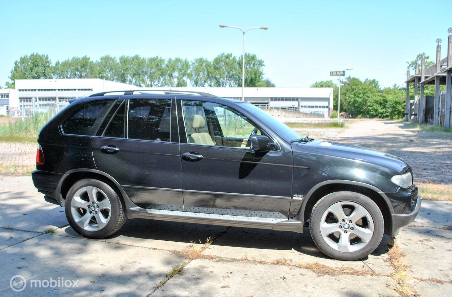 BMW X5 4.4i High Executive E53 V8 Sportpakket Panoramadak Af, Auto's, BMW, Automaat, 2095 kg, Gebruikt, Zwart
