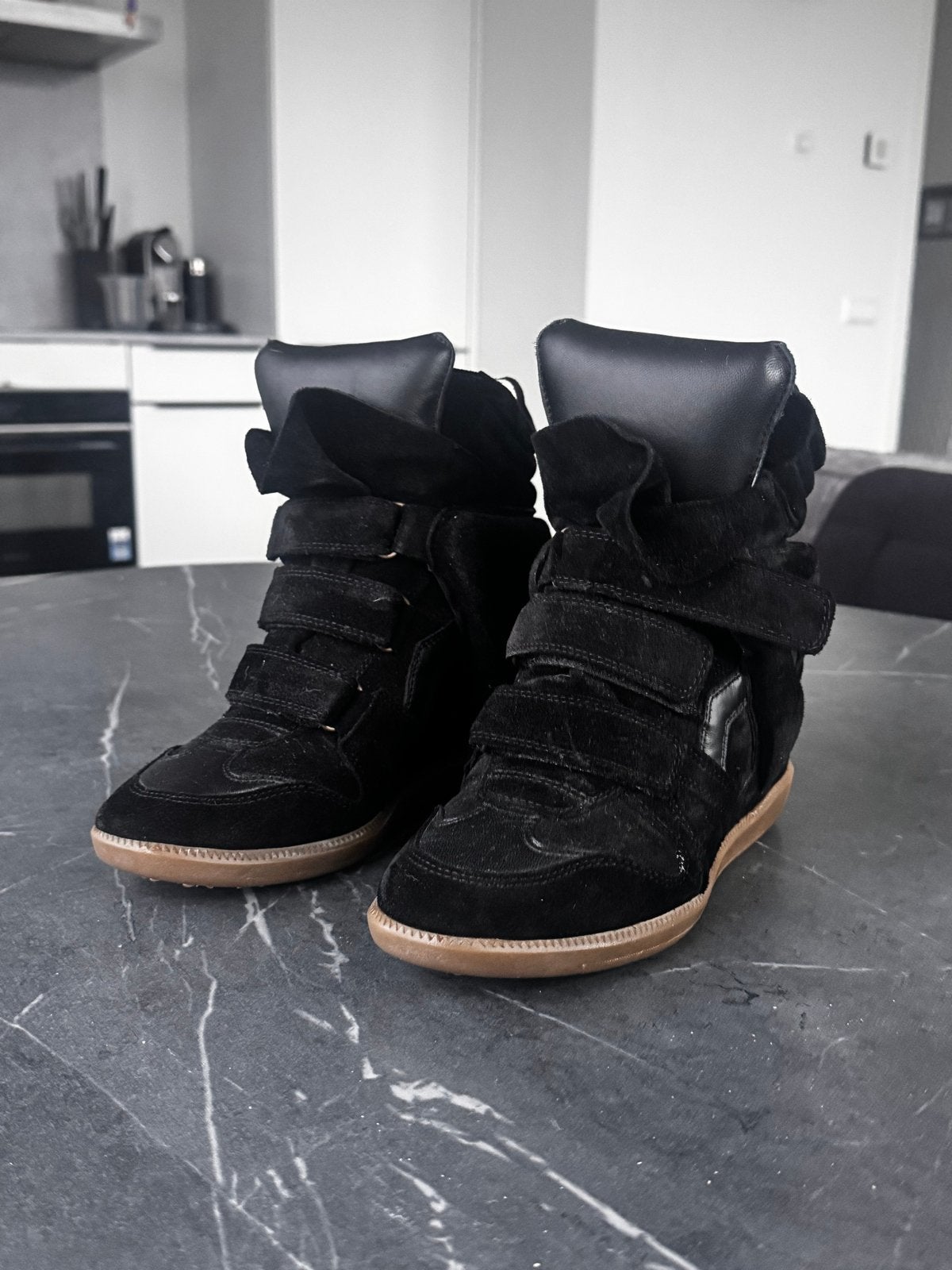 Isabel Marant Bekett sneakers met sleehak, zwart, maat 39, Ophalen, Zo goed als nieuw, Zwart, Sneakers of Gympen