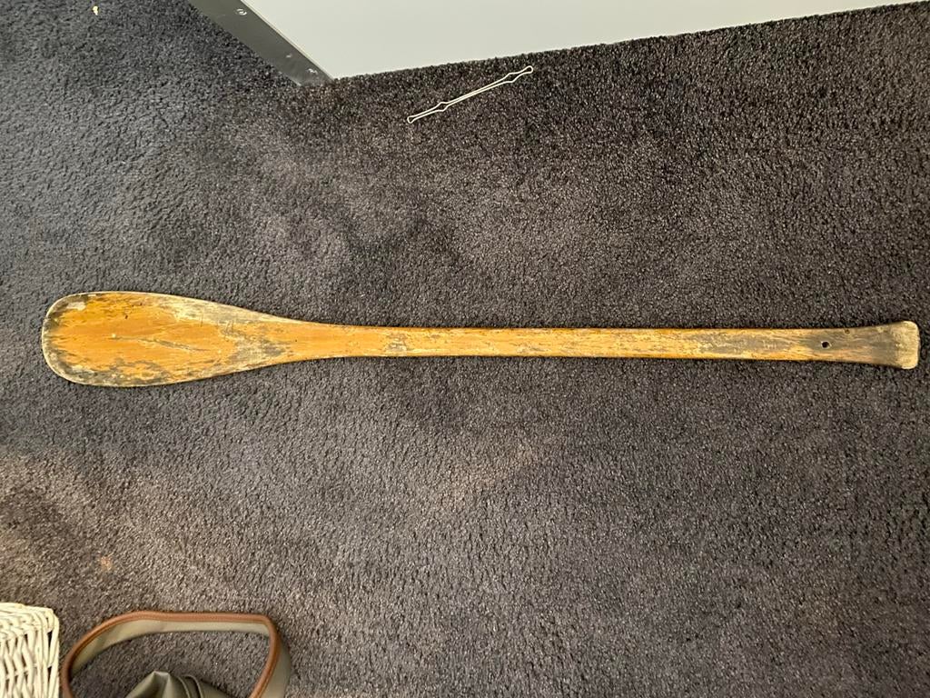 Vintage houten peddel - Decoratief of voor gebruik, Ophalen of Verzenden, Gebruikt, Enkelbladige peddel