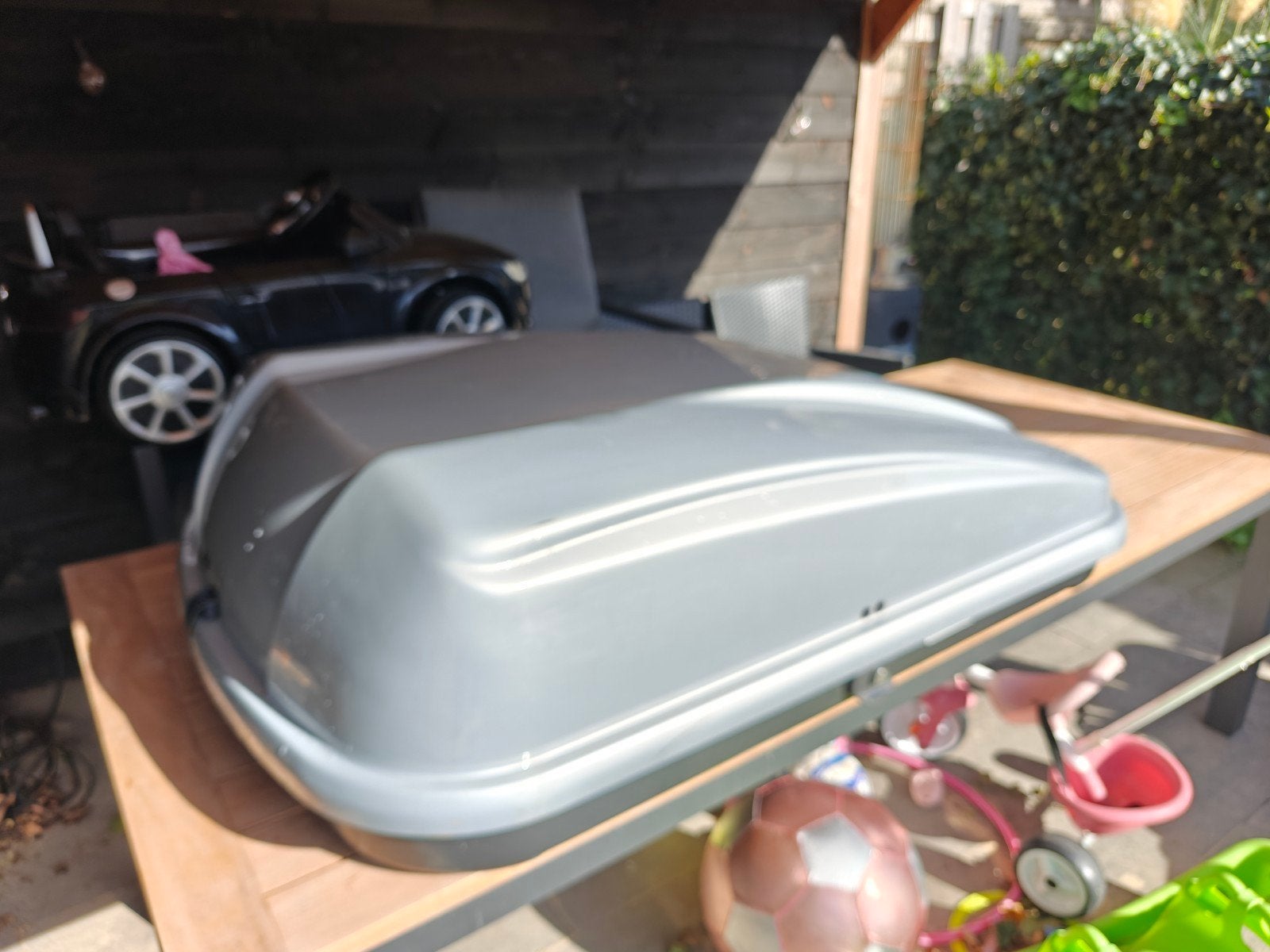 Dakkoffer Spazio 420 L 130x90 cm incl. montageset, Auto diversen, Ophalen, Zo goed als nieuw