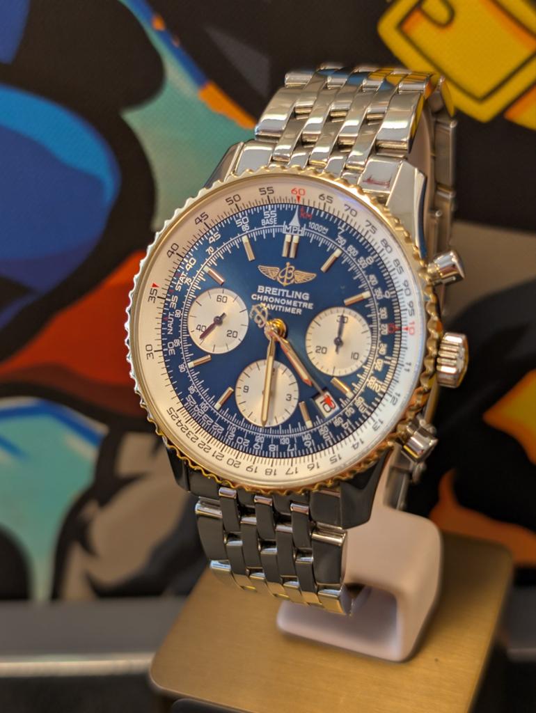 Breitling navitimer D23322 Metallic Blauw, Ophalen of Verzenden, Zo goed als nieuw, Breitling