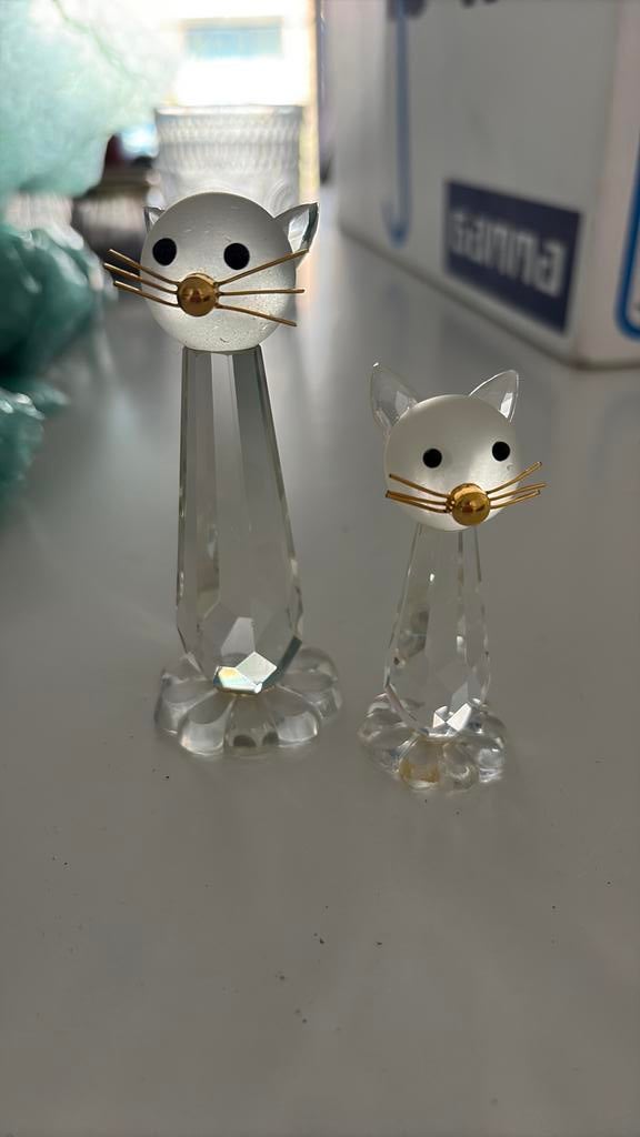 Twee katten, Verzamelen, Swarovski, Ophalen of Verzenden, Nieuw, Figuurtje