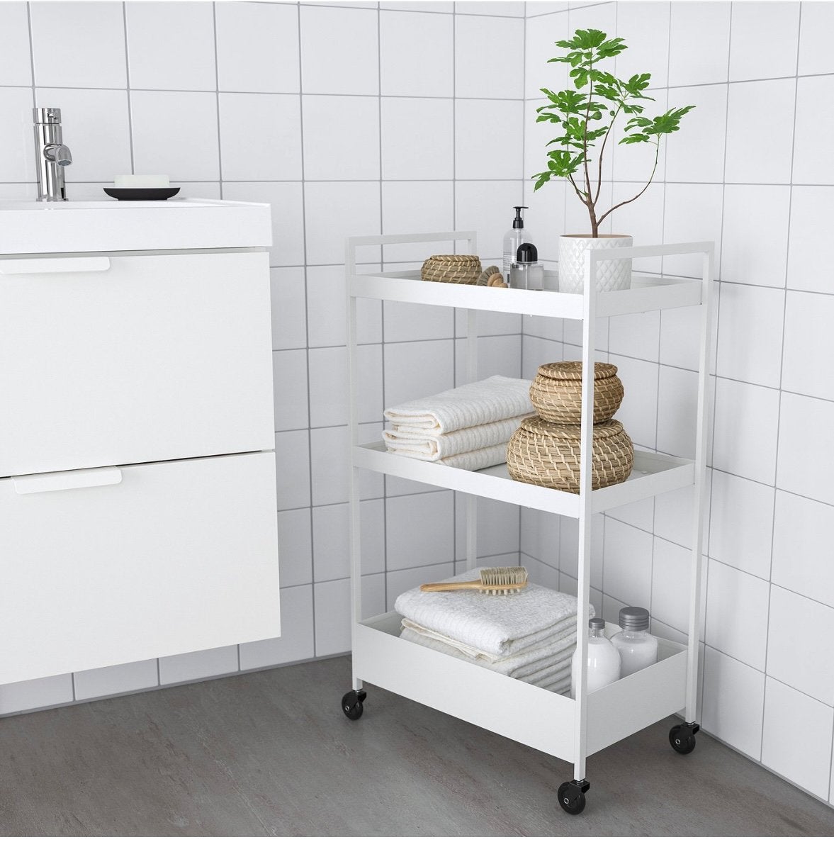 İkea trolley, Ophalen