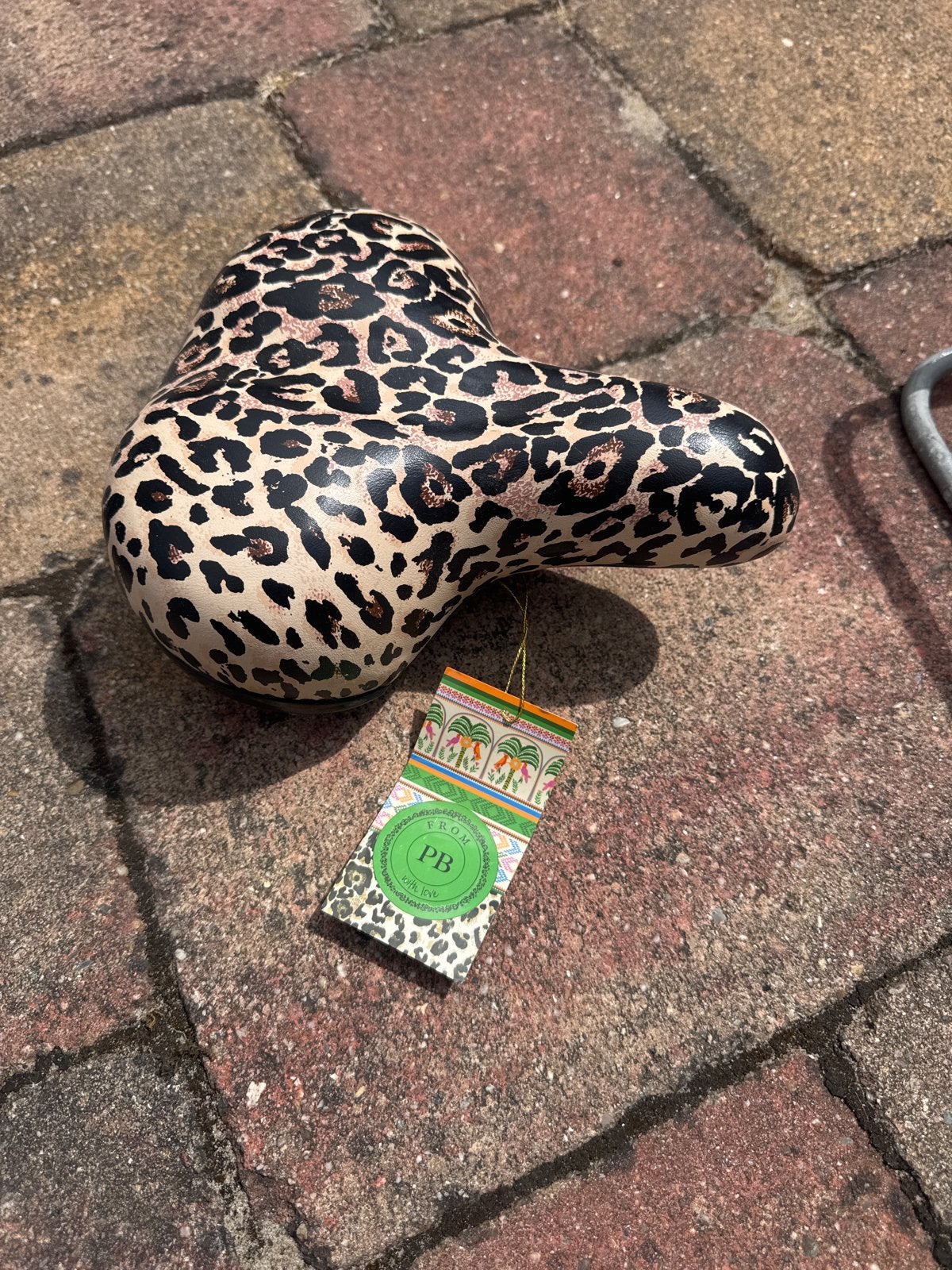 Leopard print fietszadel - Nieuw met label, Verzenden, Zadel, Stadsfiets, Nieuw