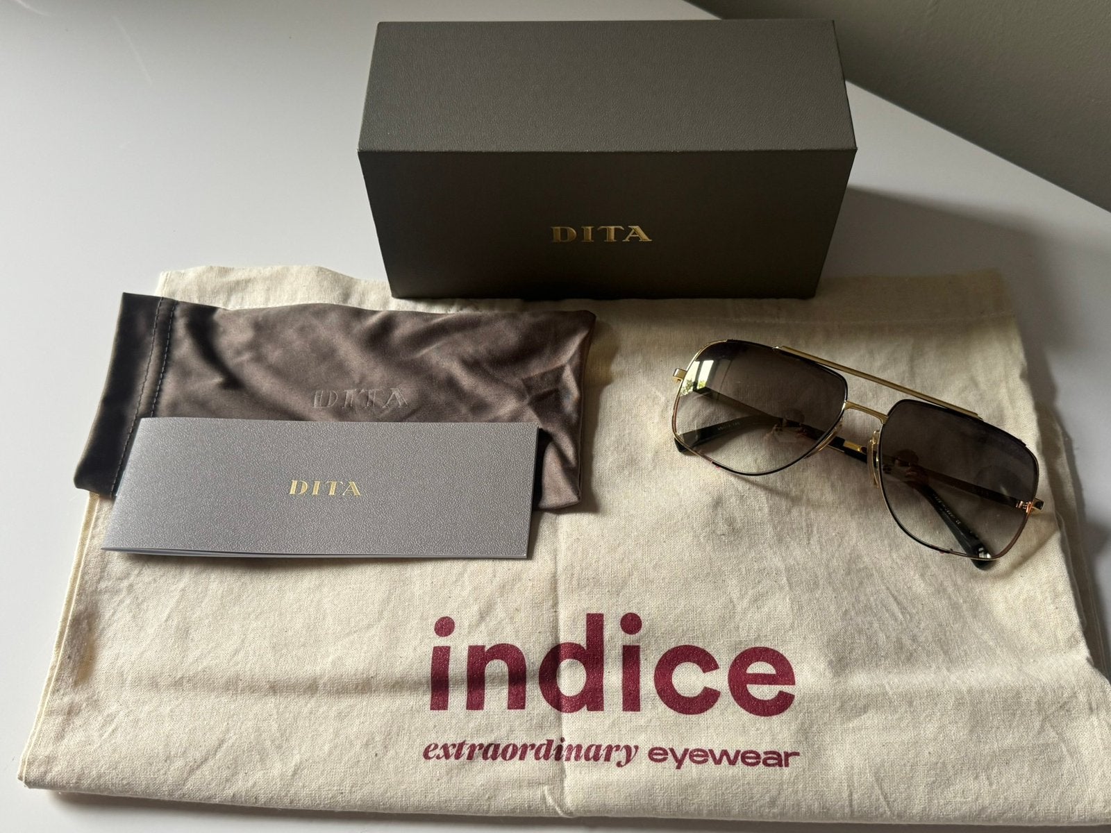 DITA Midnight Special DRX-2010 - L / Goud Zwart, Overige merken, Zonnebril, Zwart, Ophalen of Verzenden