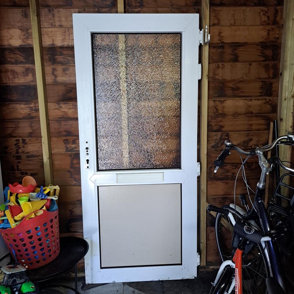 Voordeur, Doe-het-zelf en Verbouw, Deuren en Horren, Ophalen, Gebruikt, Buitendeur, 200 tot 215 cm