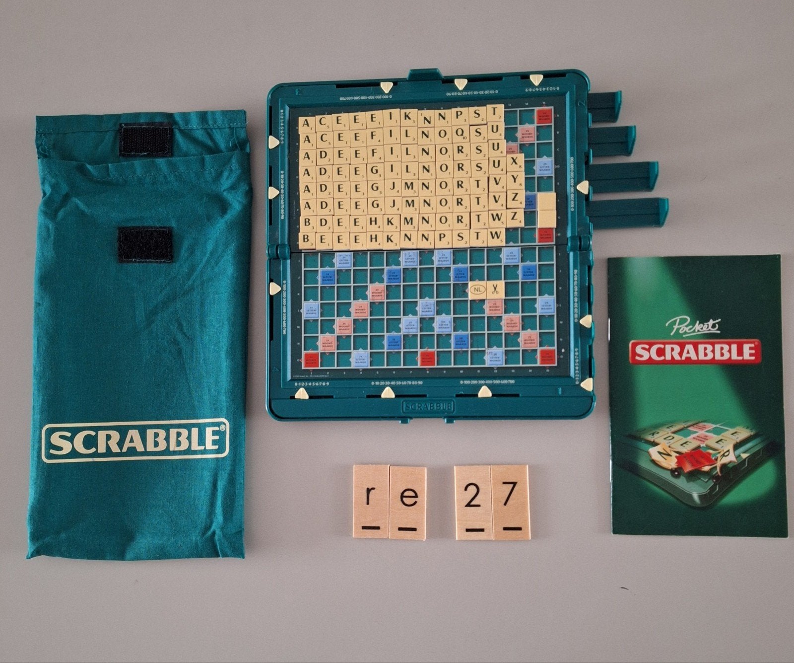 Reisset scrabble, vintage, compleet, Ophalen of Verzenden, Gebruikt, J.W. Spear & Sons Ltd., Reisspel