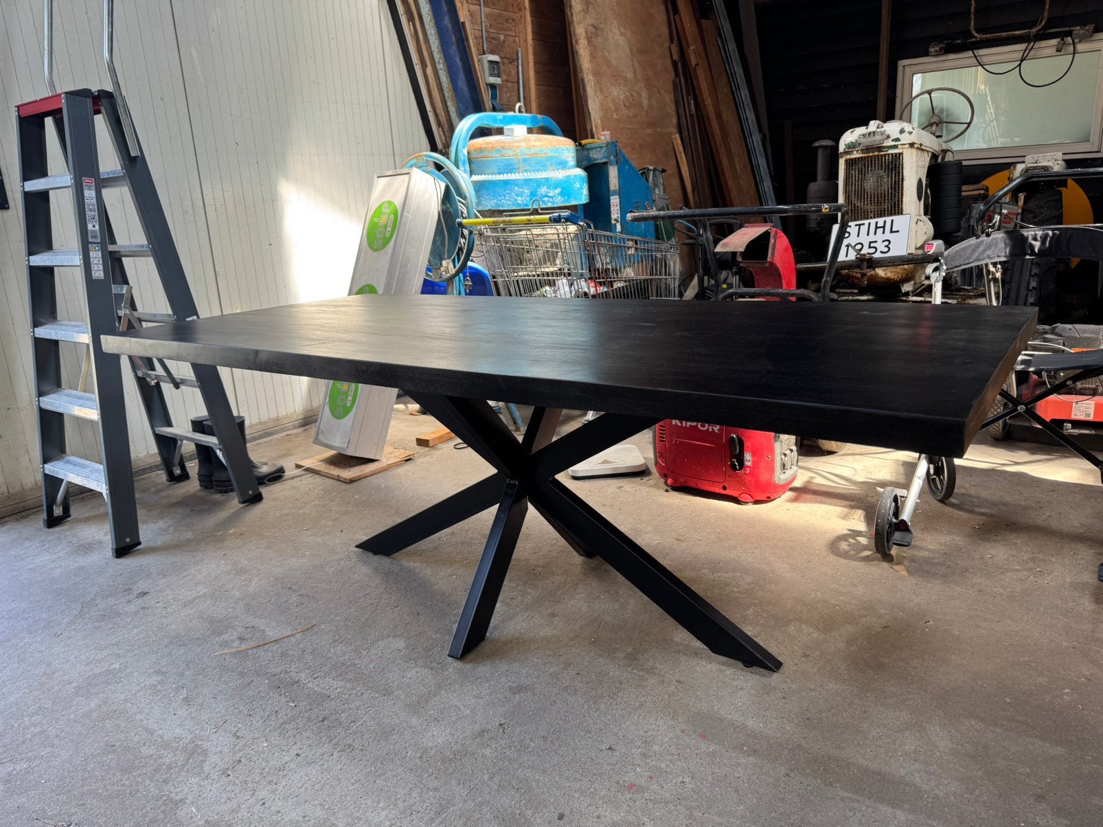 Eettafel 2.20x100 nieuw!!, 200 cm of meer, Zo goed als nieuw, Rechthoekig, 50 tot 100 cm