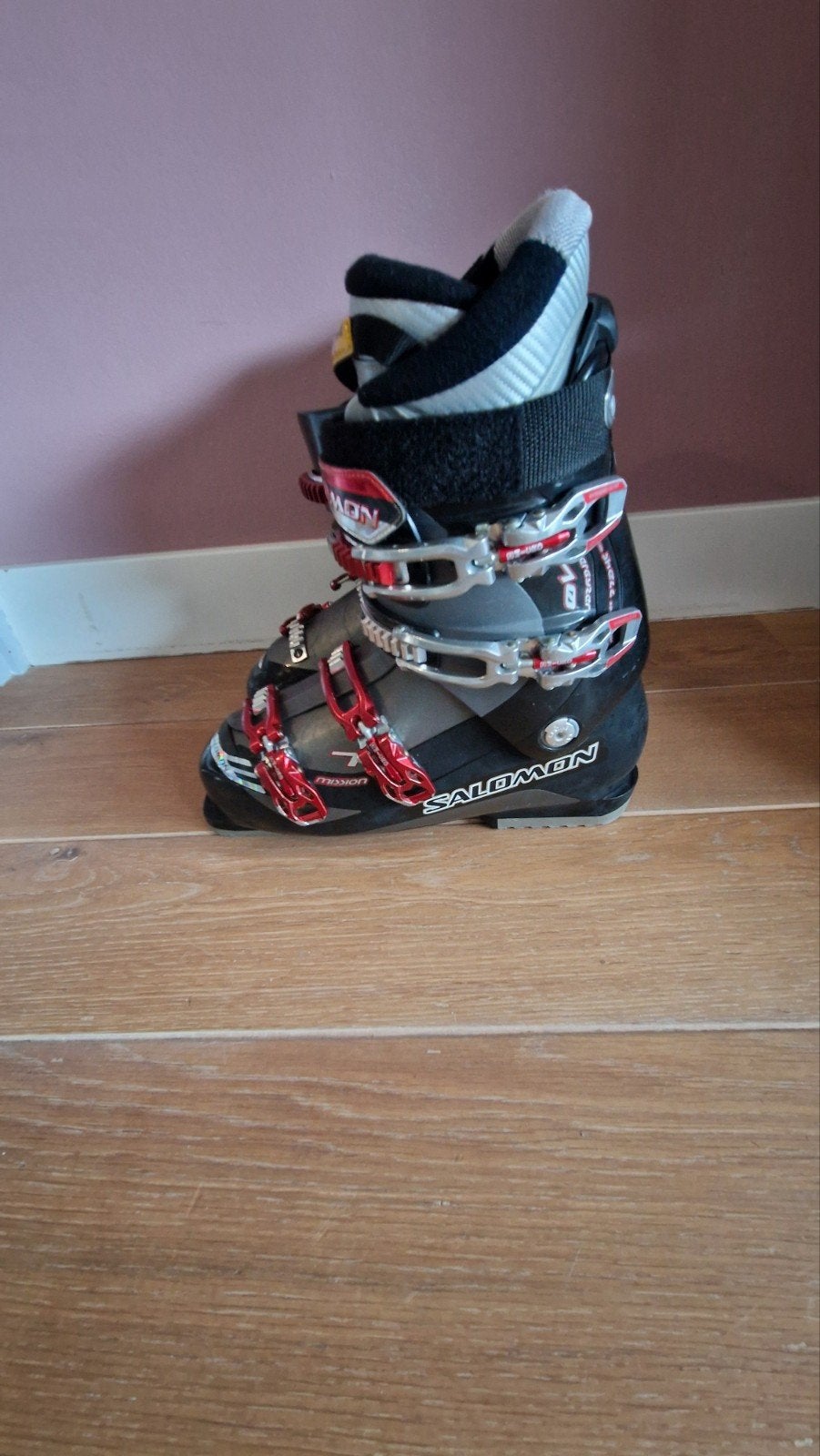 Nette Salomon skischoenen - MP 29.0 / EUR 45 2/3 - incl. tas, 160 tot 180 cm, Schoenen, Zo goed als nieuw, Skiën