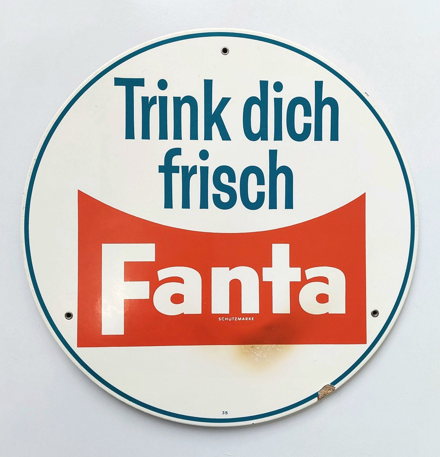 Oud Fanta Frisdrank Reclamebord geen emaille Reclame Bord, Verzamelen, Ophalen of Verzenden