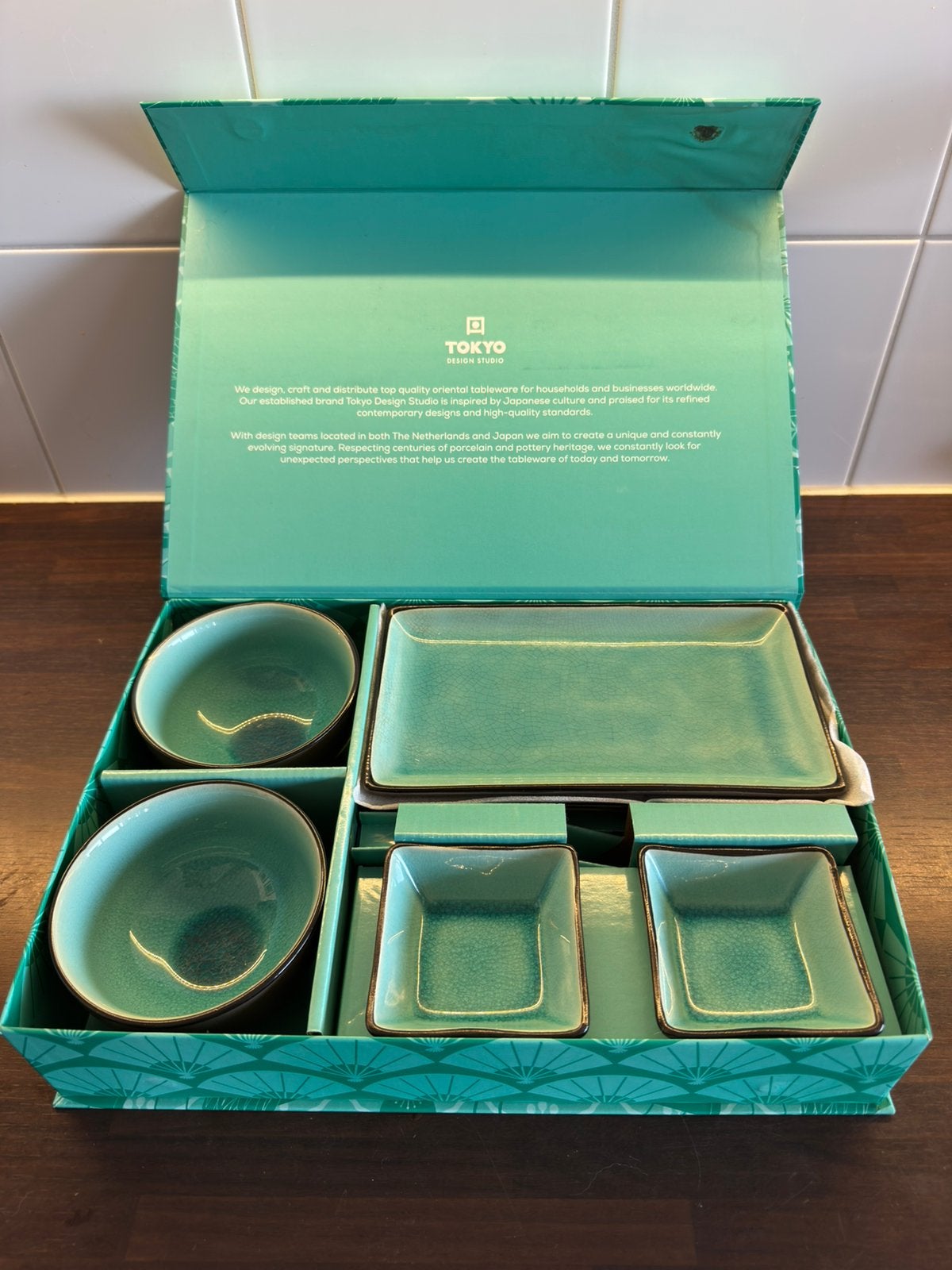 Tokyo design studio sushi set turquoise, Ophalen, Zo goed als nieuw, Overige stijlen