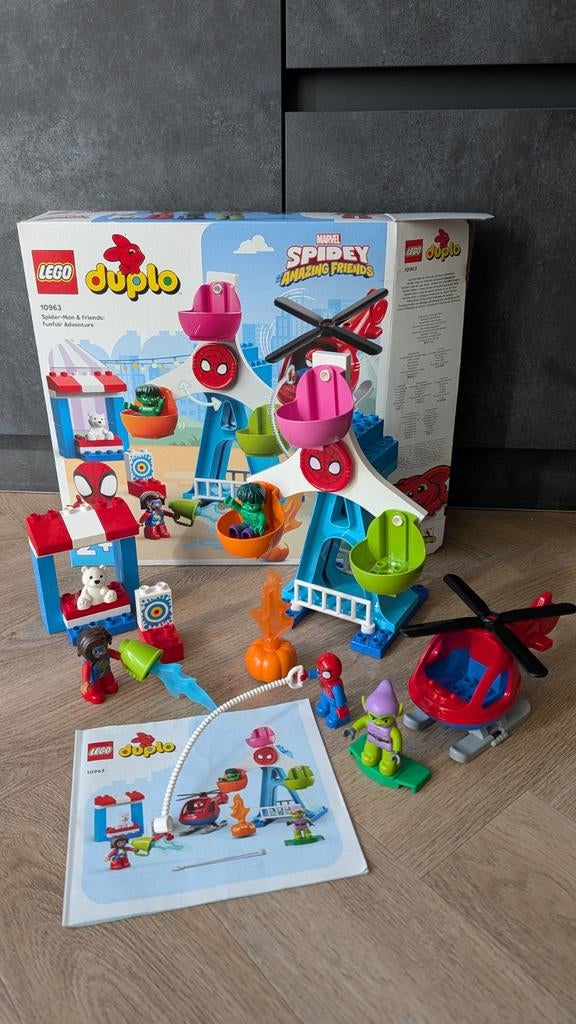 LEGO Duplo 10963 Spider-Man & Friends: Kermisavontuur, Ophalen, Marvel, Overige typen, Zo goed als nieuw