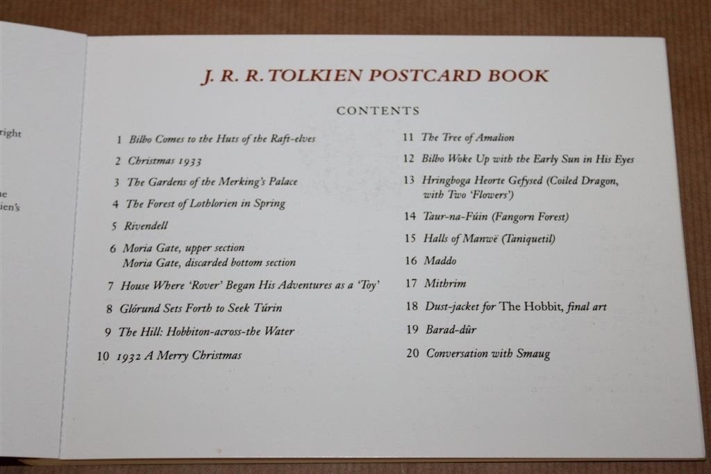 J.R.R. Tolkien ansichtkaartenboek. O.a. Hobbit., Boeken, Ophalen of Verzenden, Zo goed als nieuw