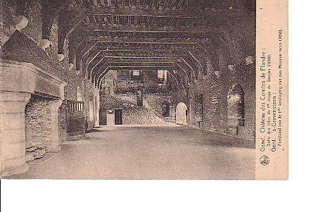 Ansichtkaart 	Gent (België)	 's-Gravensteen	Feestzaal, Verzenden, 1920 tot 1940, Ongelopen, Oost-Vlaanderen