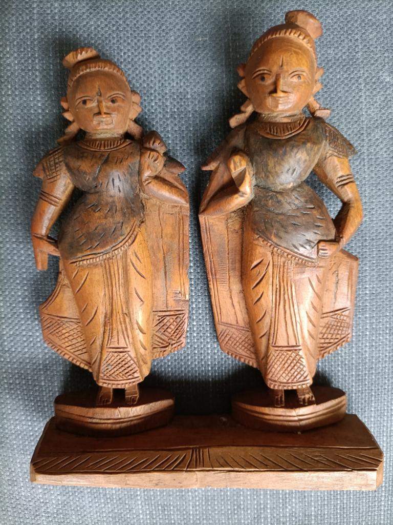 Houten beeldjes uit India, Ophalen of Verzenden