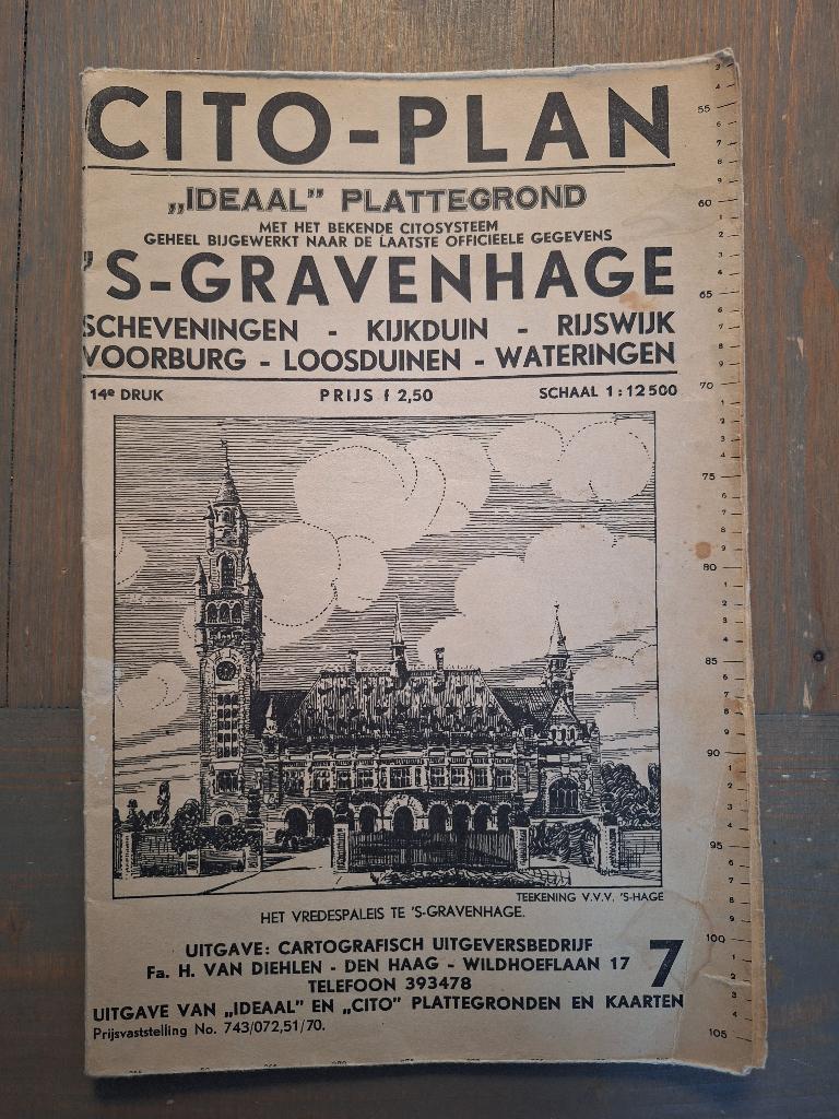 Cito-Plan "Ideaal" Plattegrond 's-Gravenhage 1947, Ophalen of Verzenden, Landkaart, 1800 tot 2000, Nederland