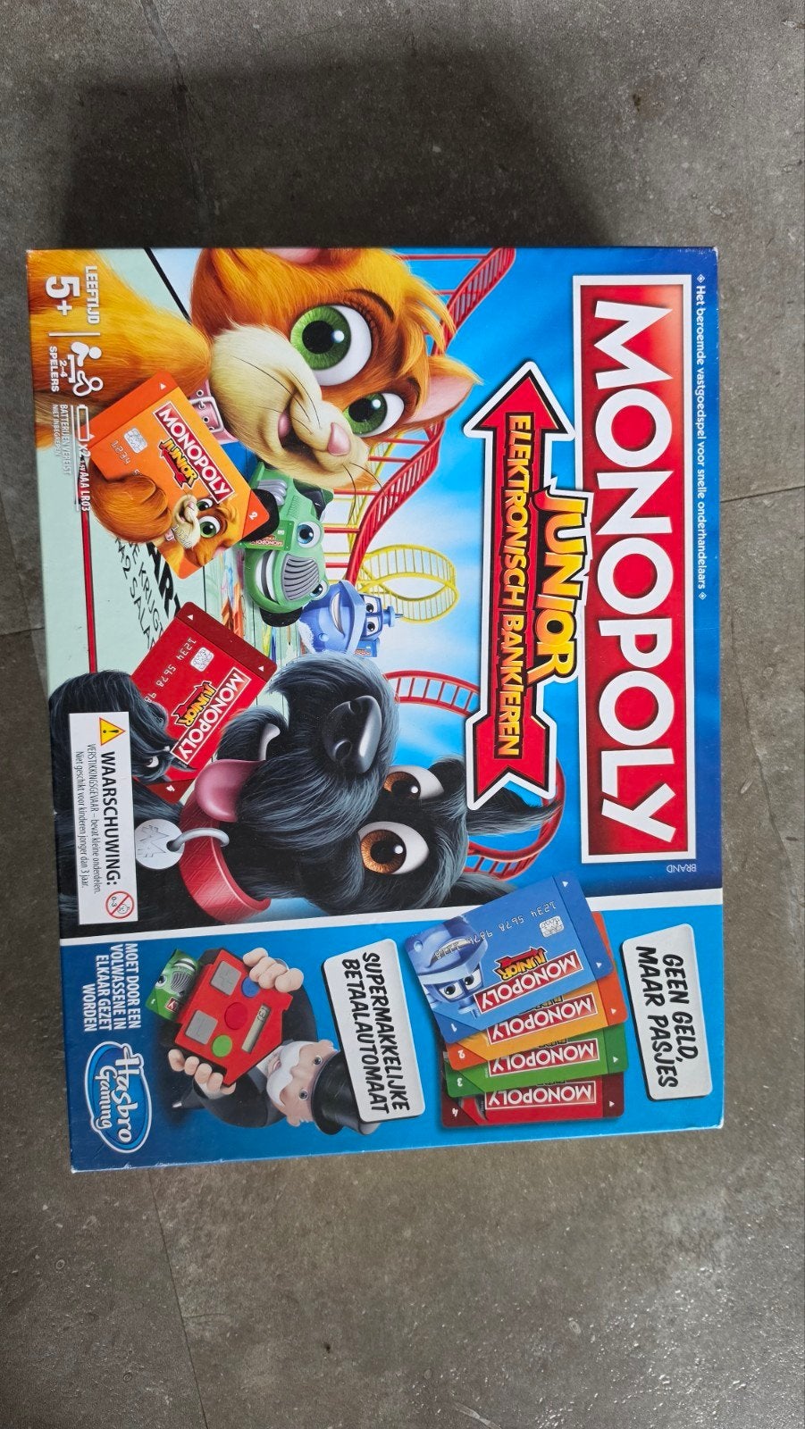 Monopoly Junior Elektronisch Bankieren, Drie of vier spelers, Ophalen of Verzenden, Zo goed als nieuw, Hasbro Gaming