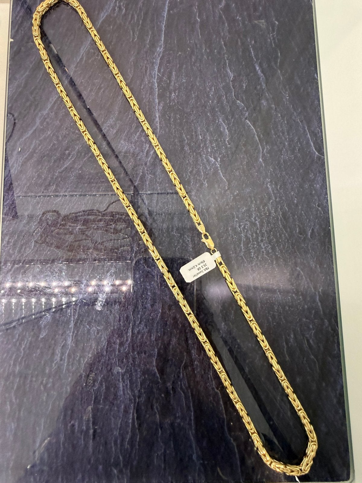 14k gouden koningsketting, Sieraden, Tassen en Uiterlijk, Kettingen, Ophalen of Verzenden, Nieuw, Goud, Goud