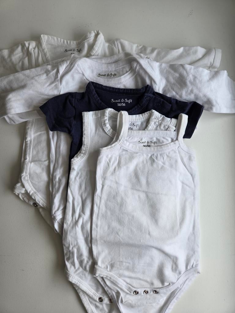 Set van 7 diverse rompers Zeeman maat 50-56, Ophalen of Verzenden, Gebruikt, Zeeman, Jongetje of Meisje
