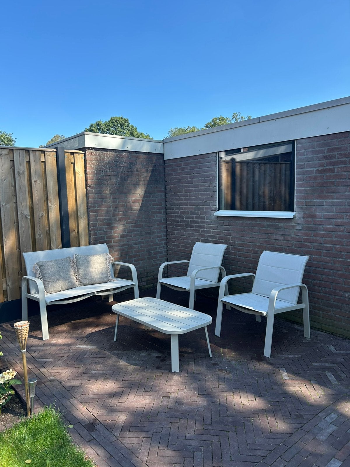 Wakefield tuinset / loungeset / beige, Ophalen, 4 zitplaatsen, Aluminium, Tuinset