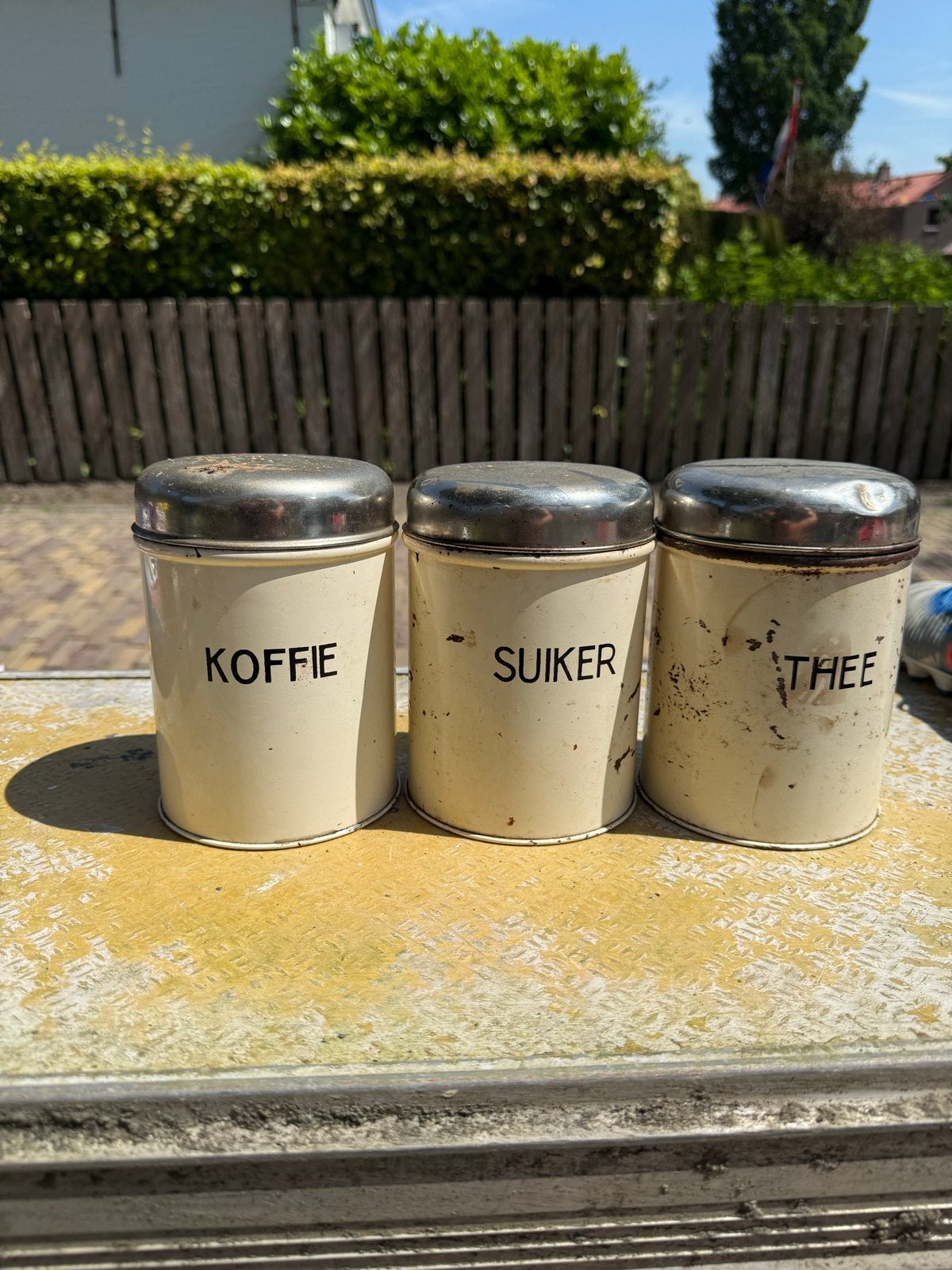Vintage voorraadblikken: Koffie, Suiker, Thee, Ophalen of Verzenden