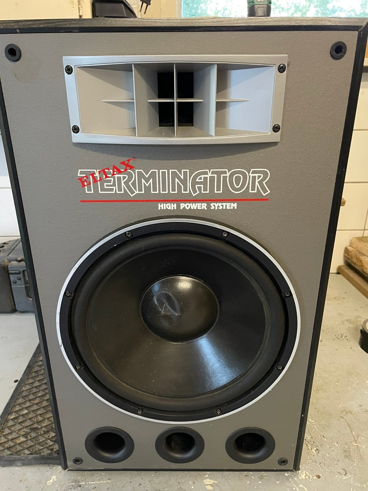 Muziek boxen (2 stuks) 250 watt Eltax Terminator, Ophalen, Gebruikt, 150 watt of meer, Overige merken
