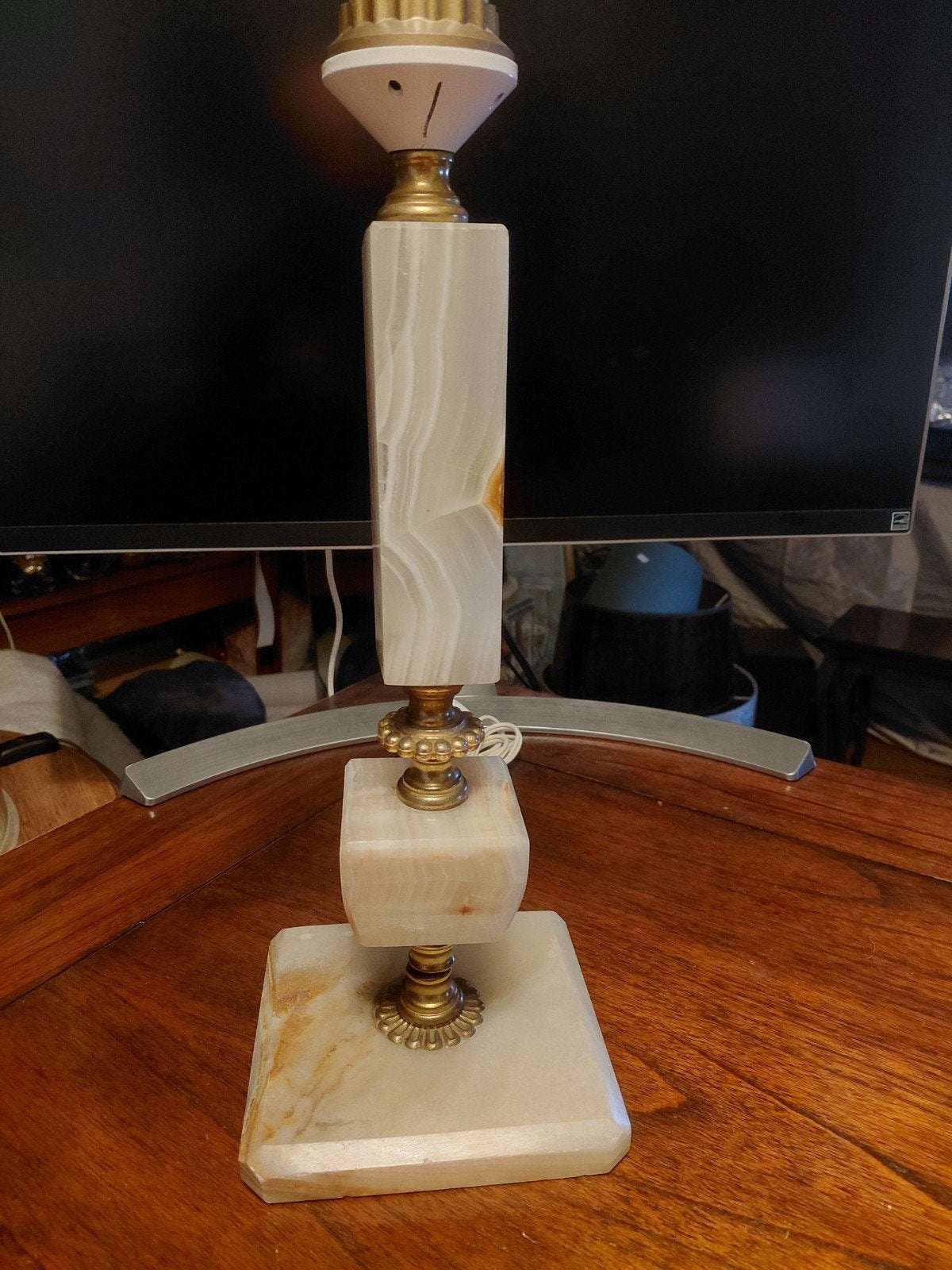 Elegante Onyx Tafellamp - 40cm Hoog, Ophalen of Verzenden
