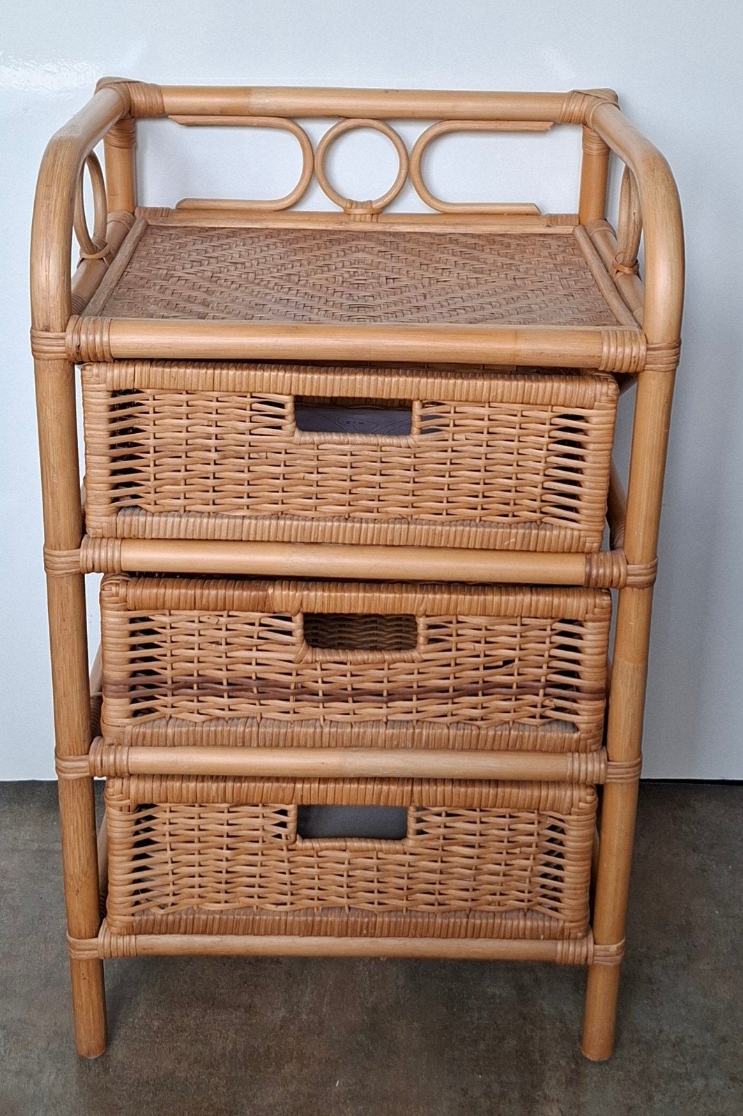 Rotan kastje met 3 lades - 80x36x35 cm, Huis en Inrichting, Ophalen, Overige materialen, Minder dan 50 cm, Gebruikt