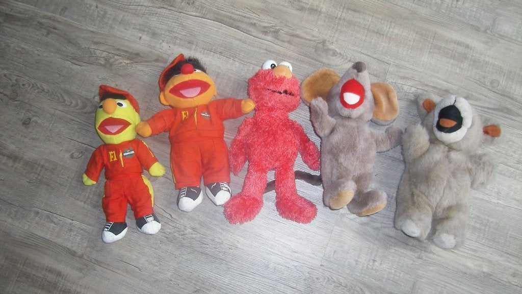 TE KOOP 5 LEUKE VINTAGE KNUFFELS VAN SESAMSTRAAT, Ophalen of Verzenden, Zo goed als nieuw, Overige typen