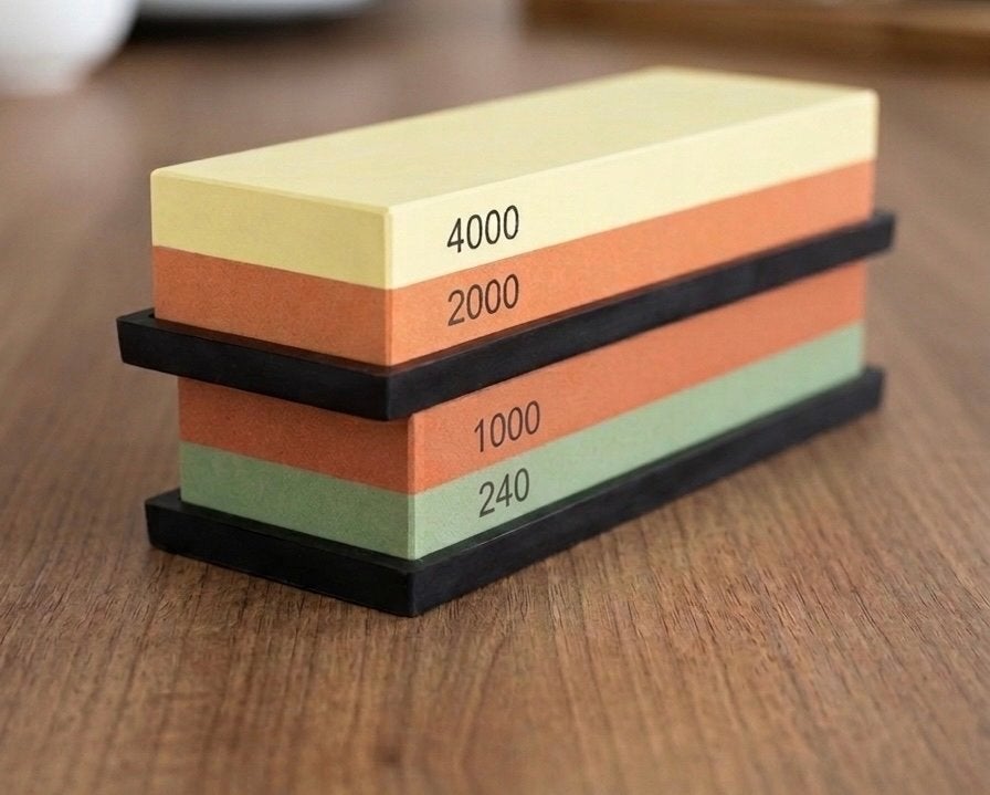 Japanse wetstenen set - 240/1000 en 2000/4000 grit, Ophalen of Verzenden, Zo goed als nieuw, Overige typen