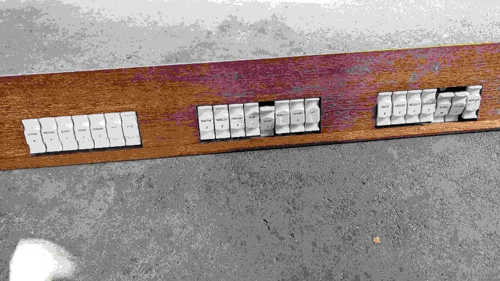 orgel registerpaneel, Muziek en Instrumenten, Ophalen, Gebruikt, 2 klavieren, Orgel