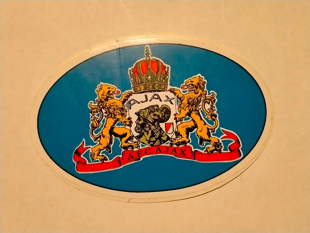 AFC Ajax Amsterdam vintage logo sticker sport voetbal, Verzamelen, Ophalen of Verzenden, Zo goed als nieuw, Bedrijf of Vereniging