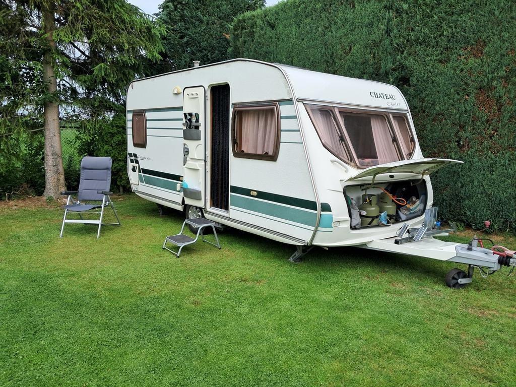 Te koop caravan chateau 450.bj. 2005, Caravans en Kamperen, Chateau, Rondzit, Mover, Particulier