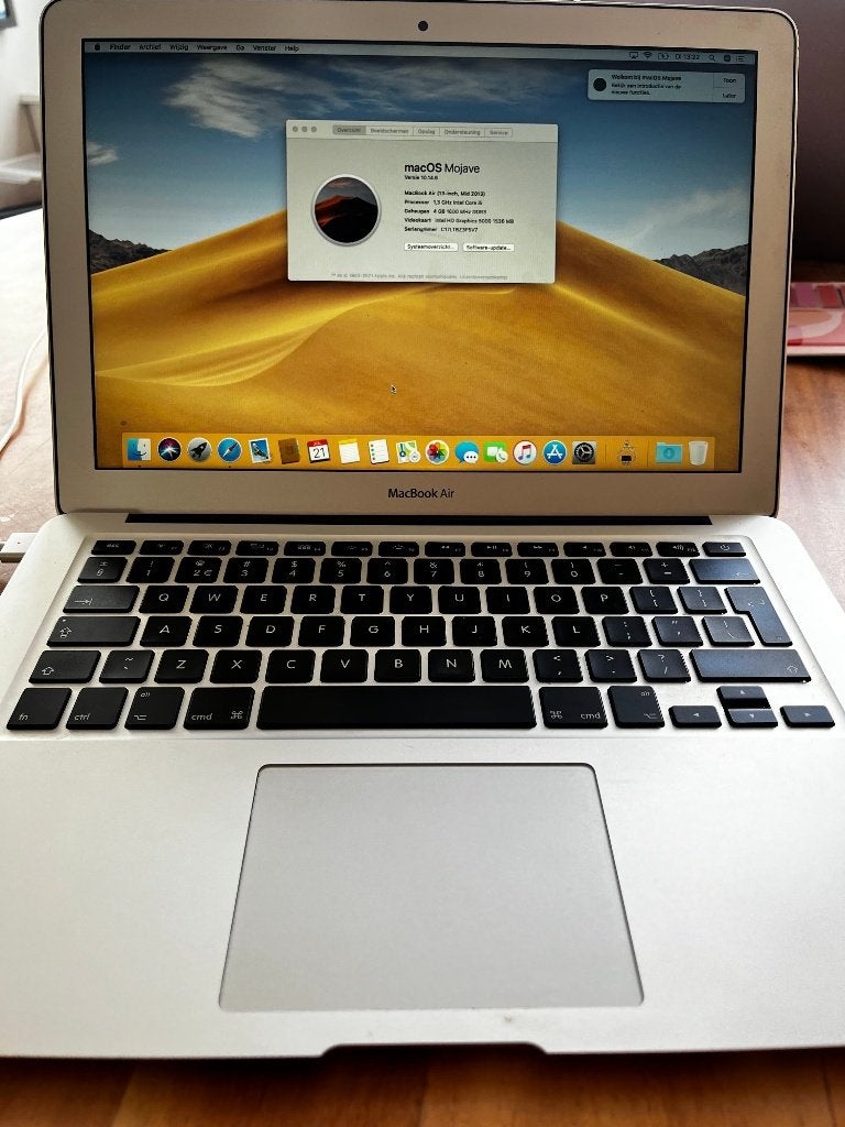 MacBook Air 13-inch (Mid 2013) - macOS Mojave, Computers en Software, Apple Macbooks, Ophalen, Qwerty, 13 inch, Minder dan 2 Ghz