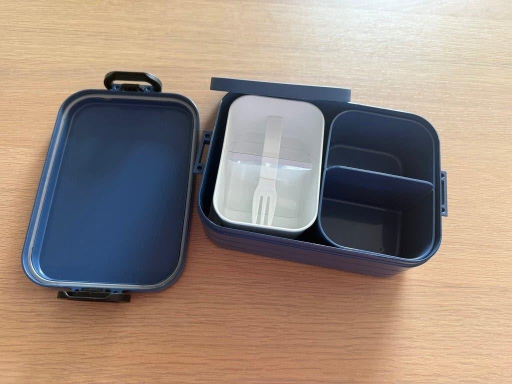 Mepal Bento Lunchbox Blauw - Nauwelijks gebruikt., Diversen, Ophalen of Verzenden, Zo goed als nieuw