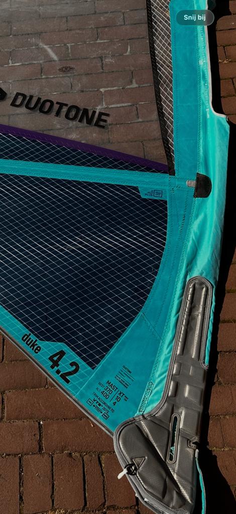 Duotone Duke 4.2 Windsurfzeil, 3.5 tot 5 m², Ophalen of Verzenden, Zo goed als nieuw, Zeil