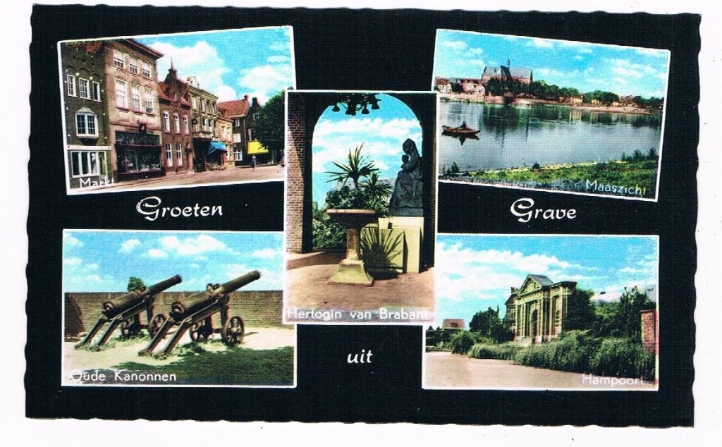 17 / GRAVE : Groeten uit, Verzenden, 1960 tot 1980, Ongelopen, Noord-Brabant