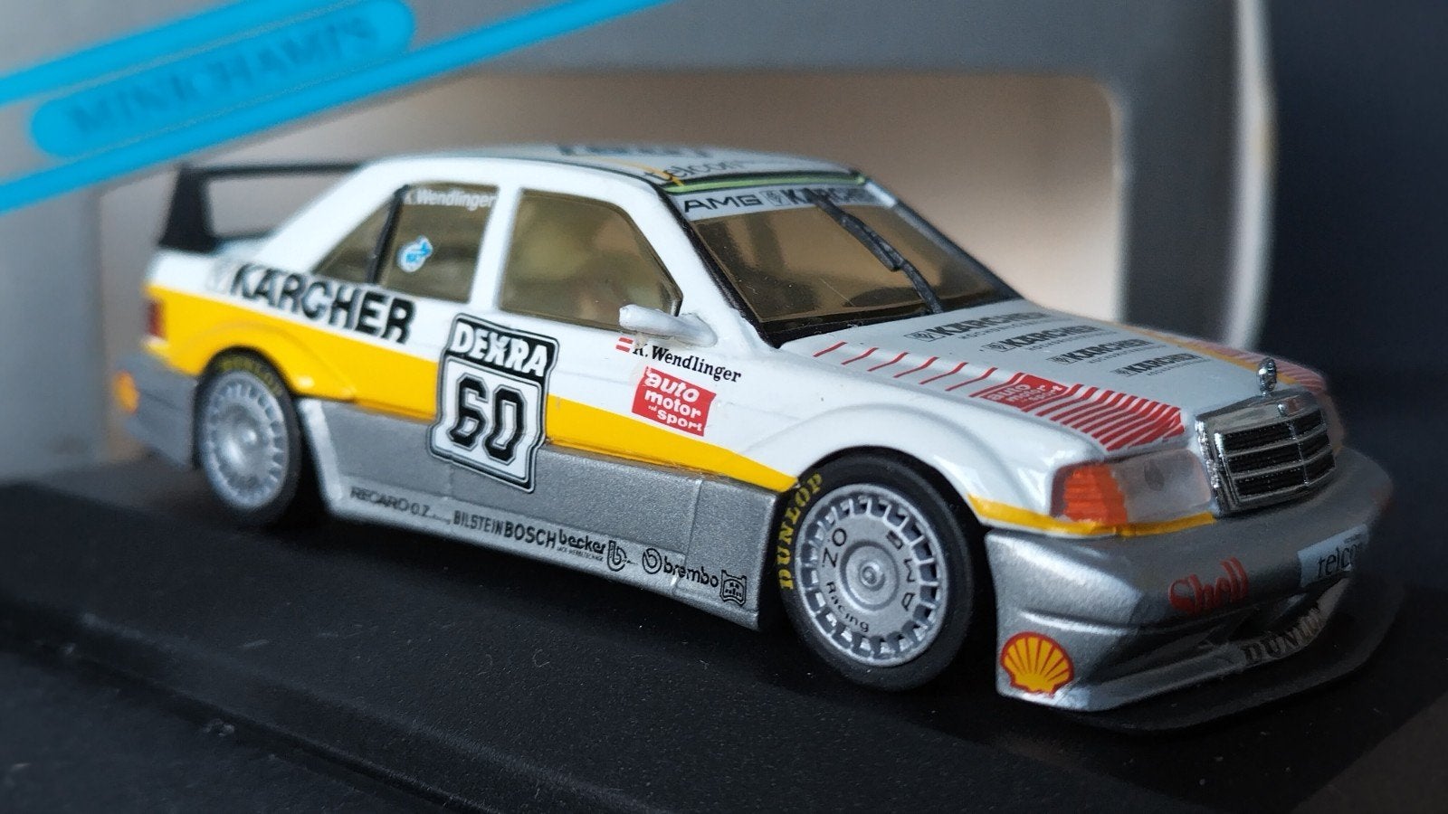 Mercedes Benz 190 Evo AMG Karcher Wendlinger Minichamps Pol, Auto, Verzenden, ., Nieuw