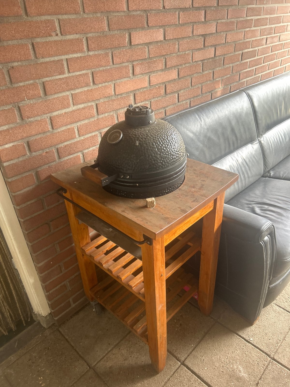 Houtskool barbecue met onderstel, Tuin en Terras, Houtskoolbarbecues, Ophalen of Verzenden, Gebruikt